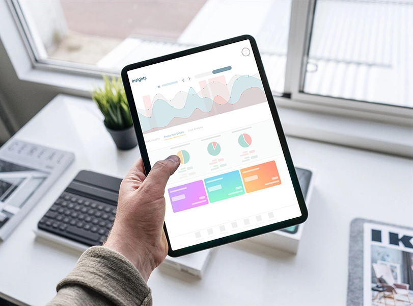 Line production dashboard of digital manufacturing solution IfElseCloud